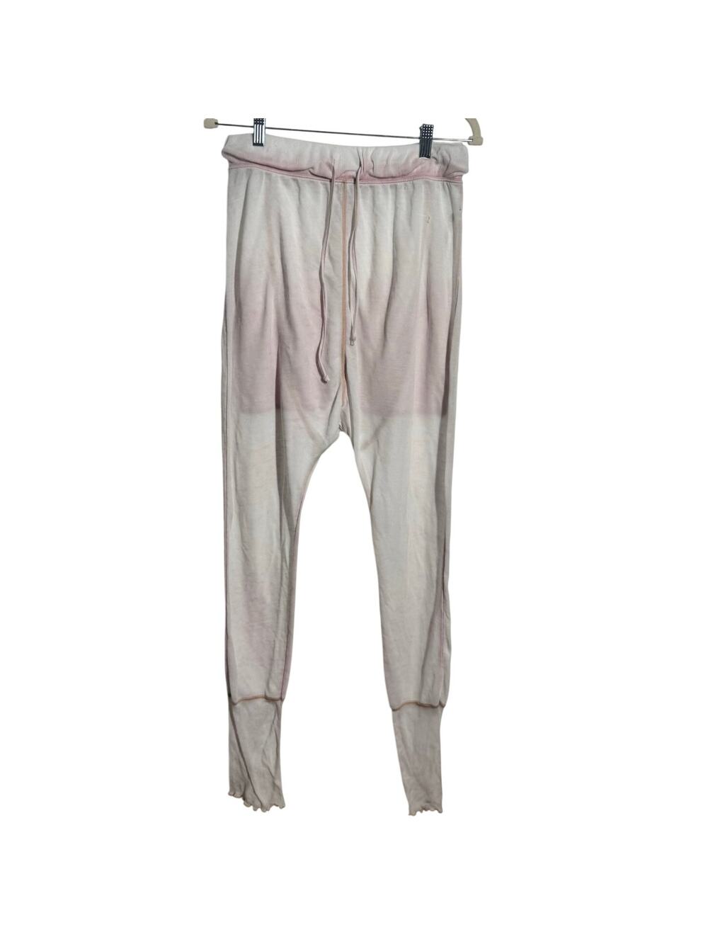 Free People Intimately Thermal Jogger Pants S Blush Pink Lettuce Hem Knit Lounge